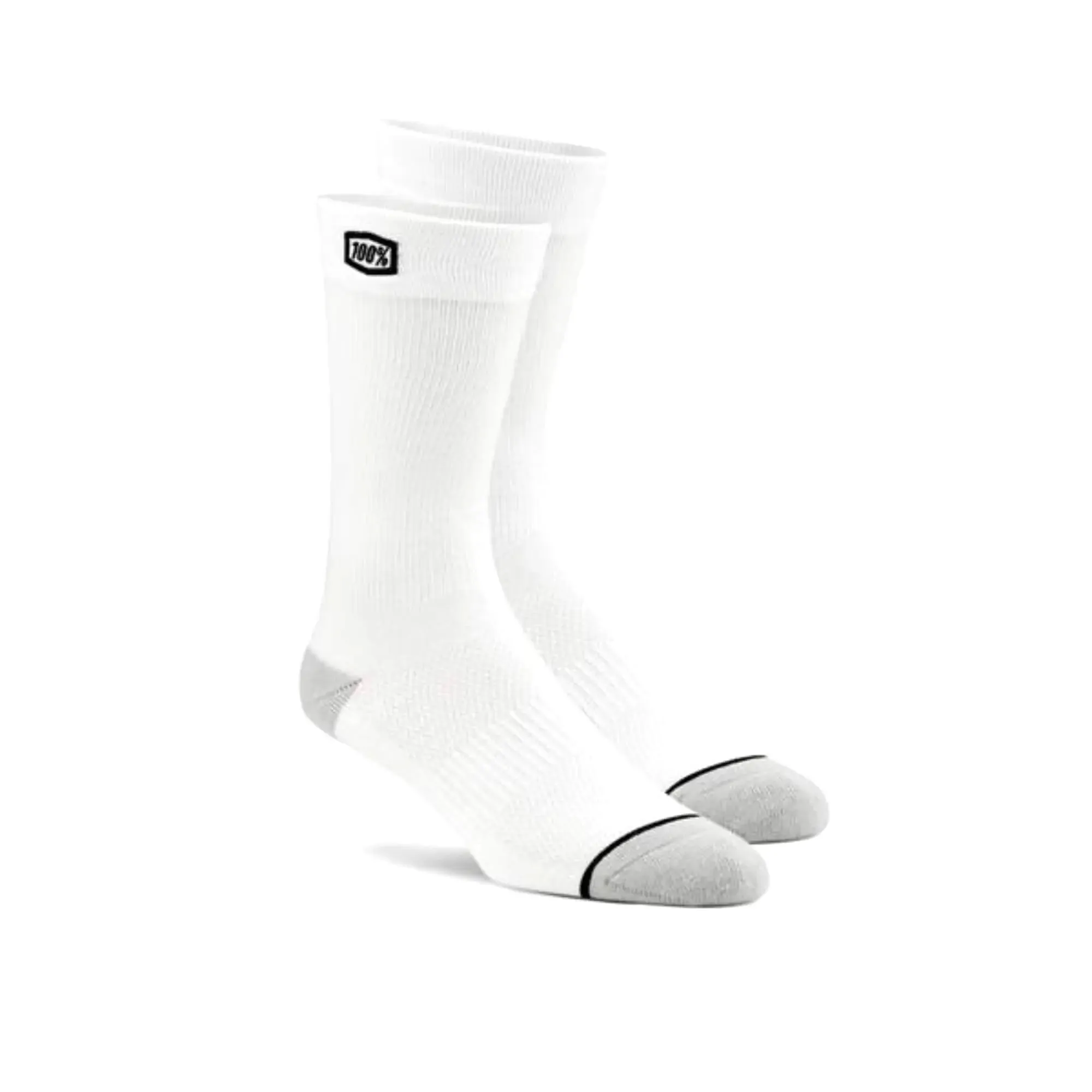 100% Solid Casual Socks White