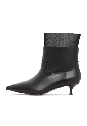 Ankle Boots with Kitten Heel Rhodopis - Black