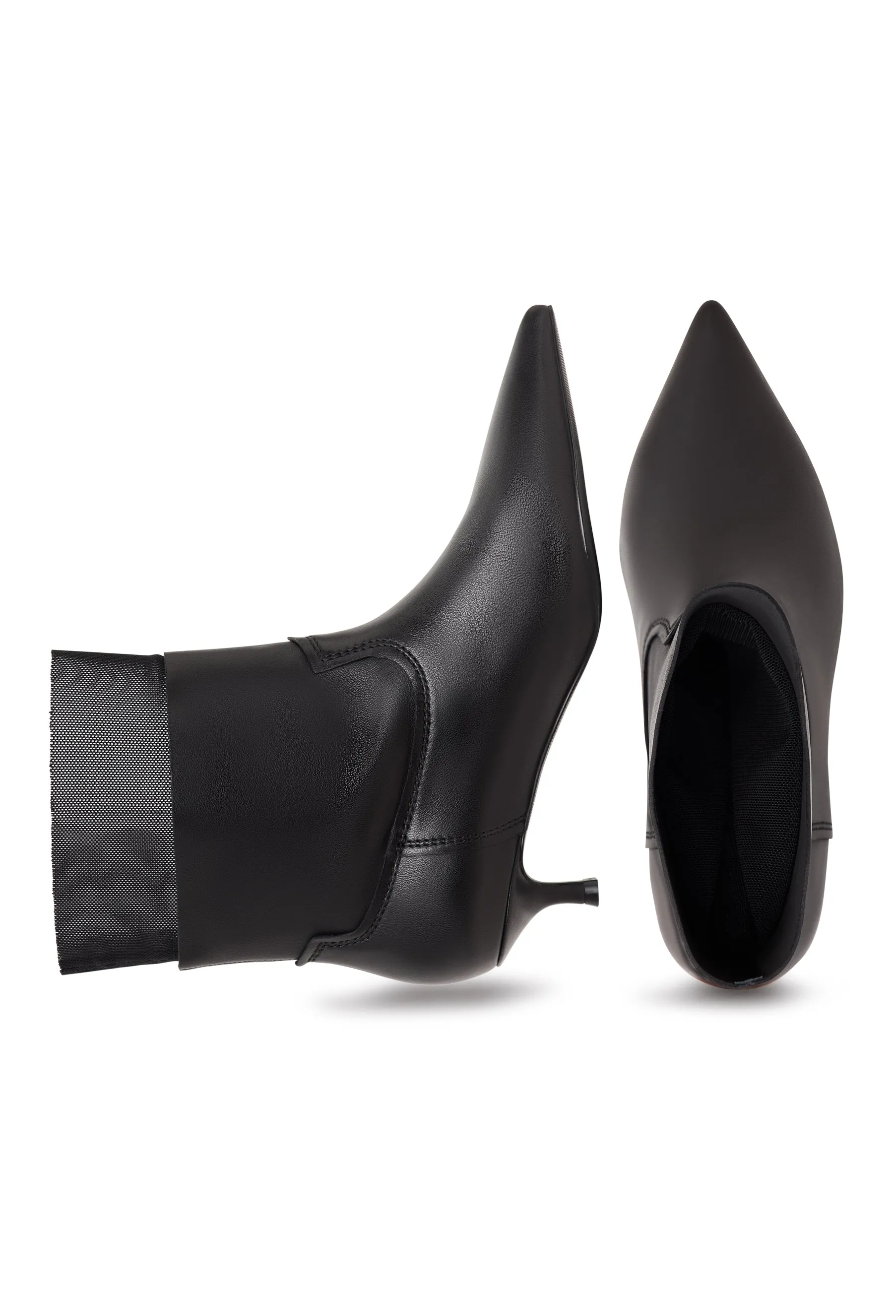 Ankle Boots with Kitten Heel Rhodopis - Black