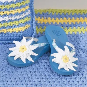 Bernat Crochet Flip Flops With Daisies