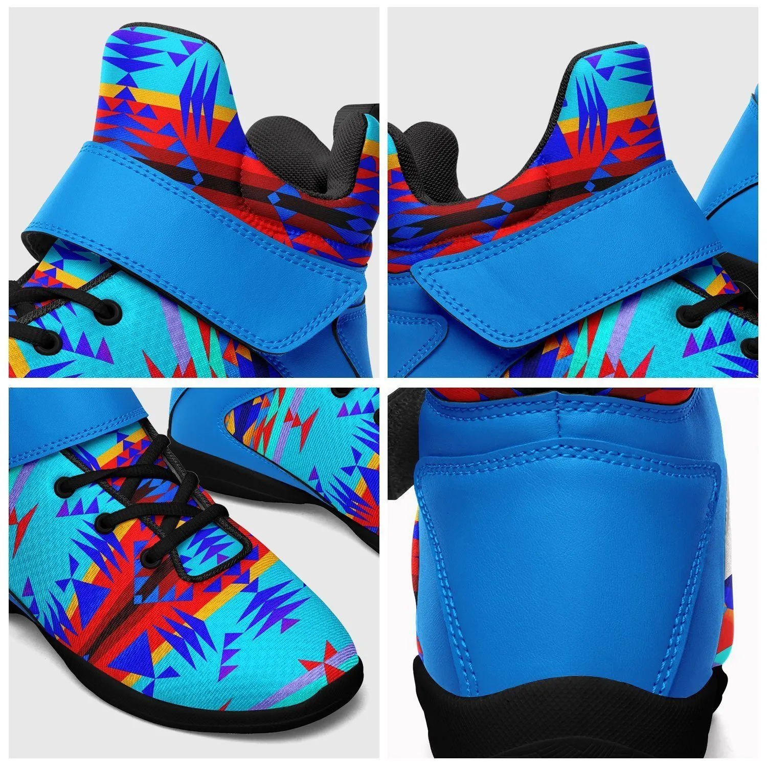 Between the Mountains Blue Kid's Ipottaa Basketball / Sport High Top Shoes