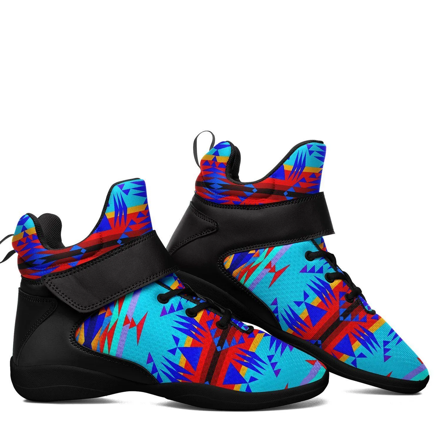 Between the Mountains Blue Kid's Ipottaa Basketball / Sport High Top Shoes