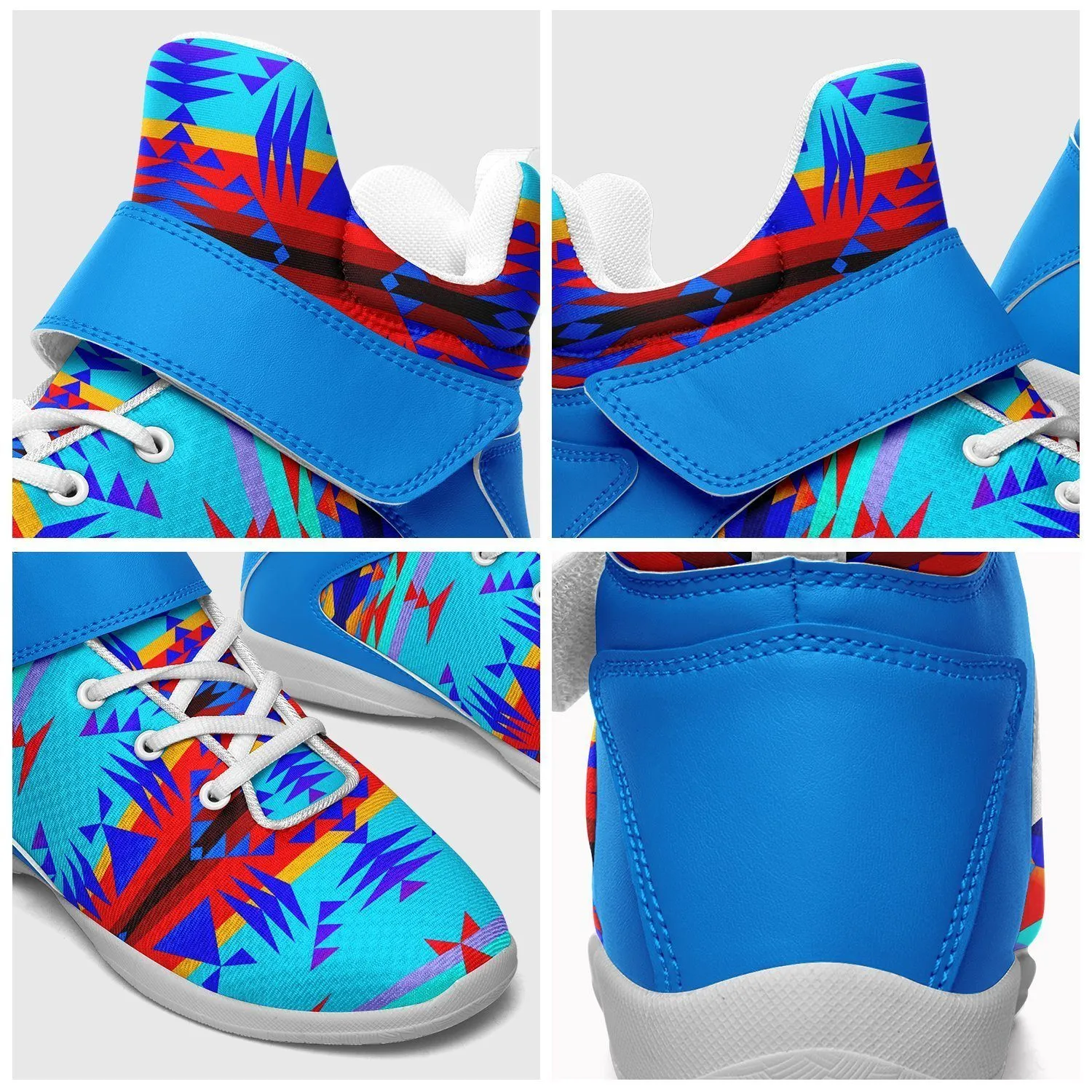 Between the Mountains Blue Kid's Ipottaa Basketball / Sport High Top Shoes