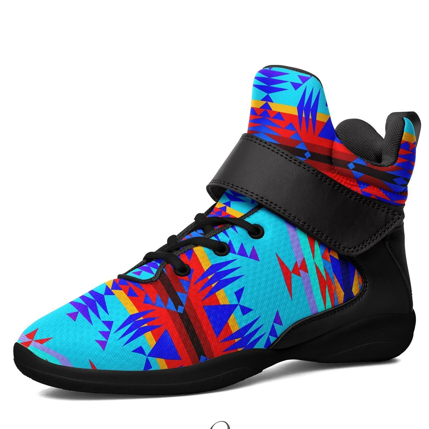 Between the Mountains Blue Kid's Ipottaa Basketball / Sport High Top Shoes