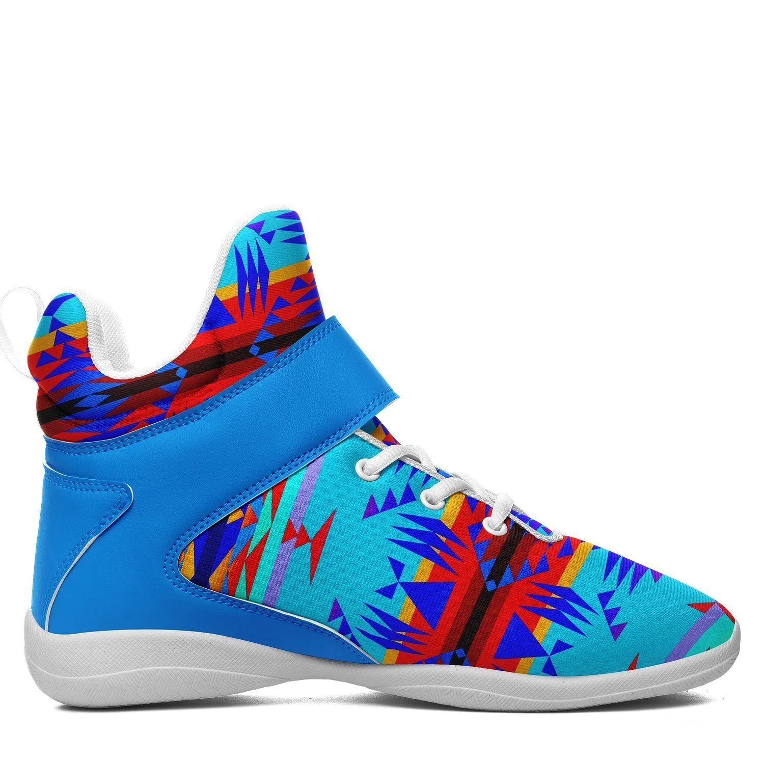 Between the Mountains Blue Kid's Ipottaa Basketball / Sport High Top Shoes