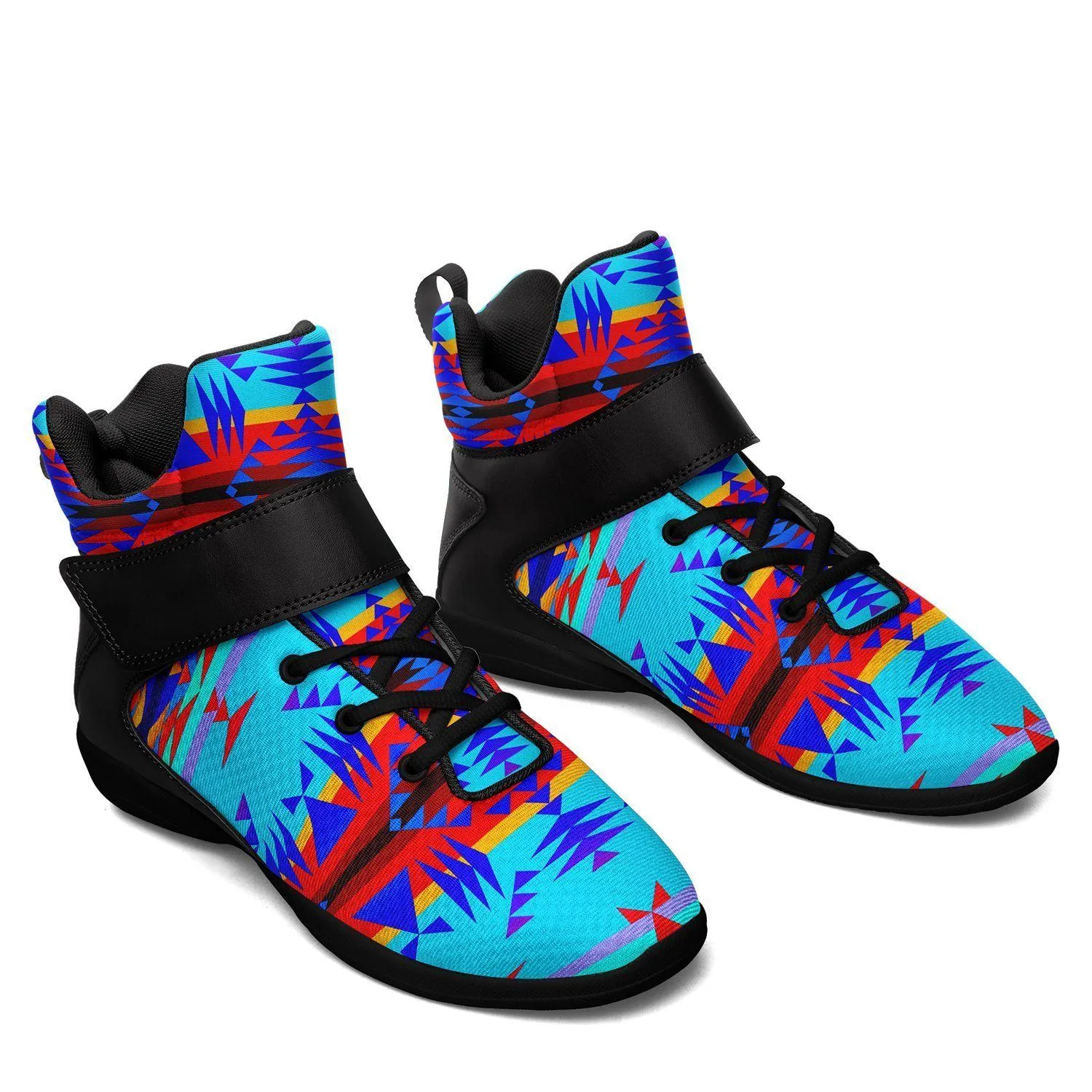 Between the Mountains Blue Kid's Ipottaa Basketball / Sport High Top Shoes