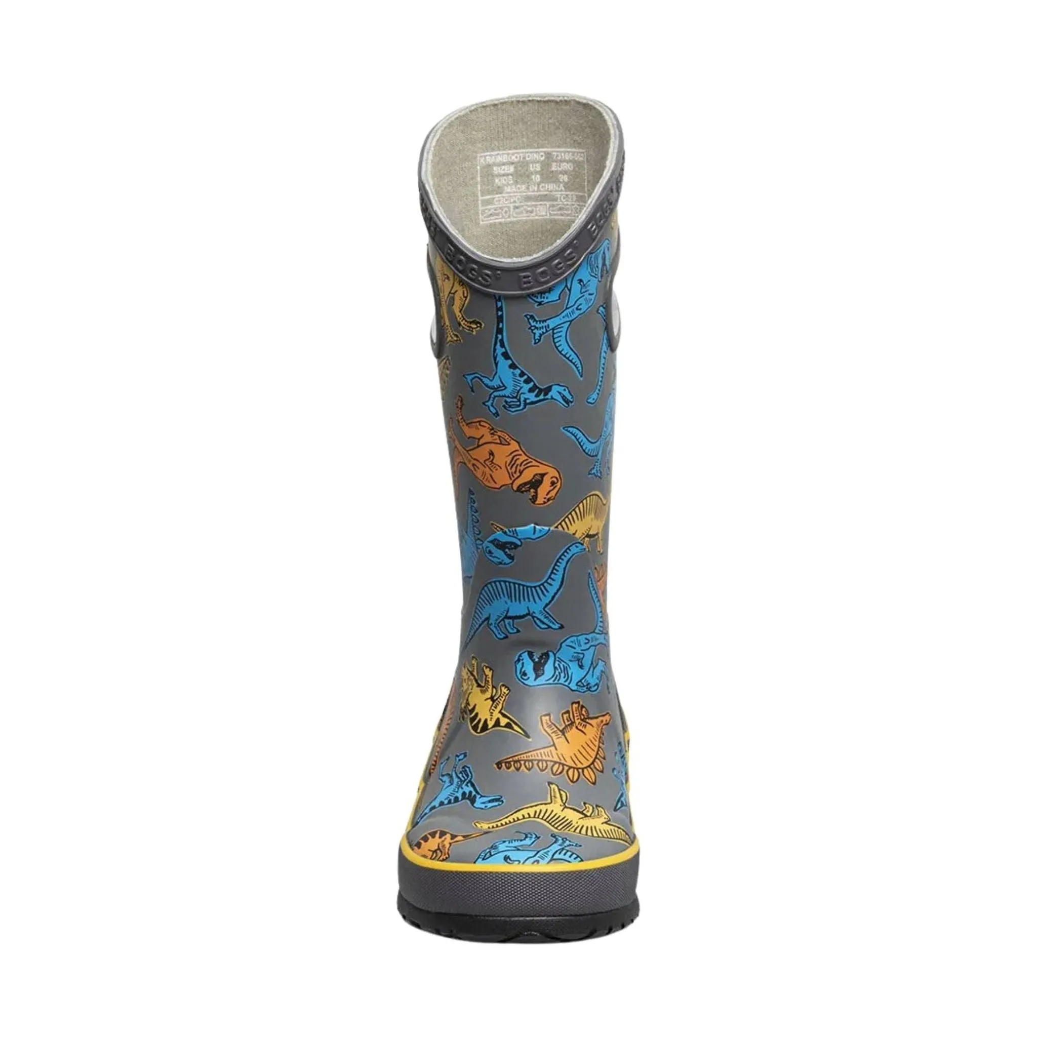 Bogs Kids' Super Dino Rain Boots - Grey Multi