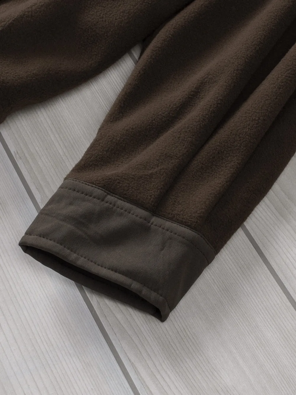 Casual Brown Fleece Jacket