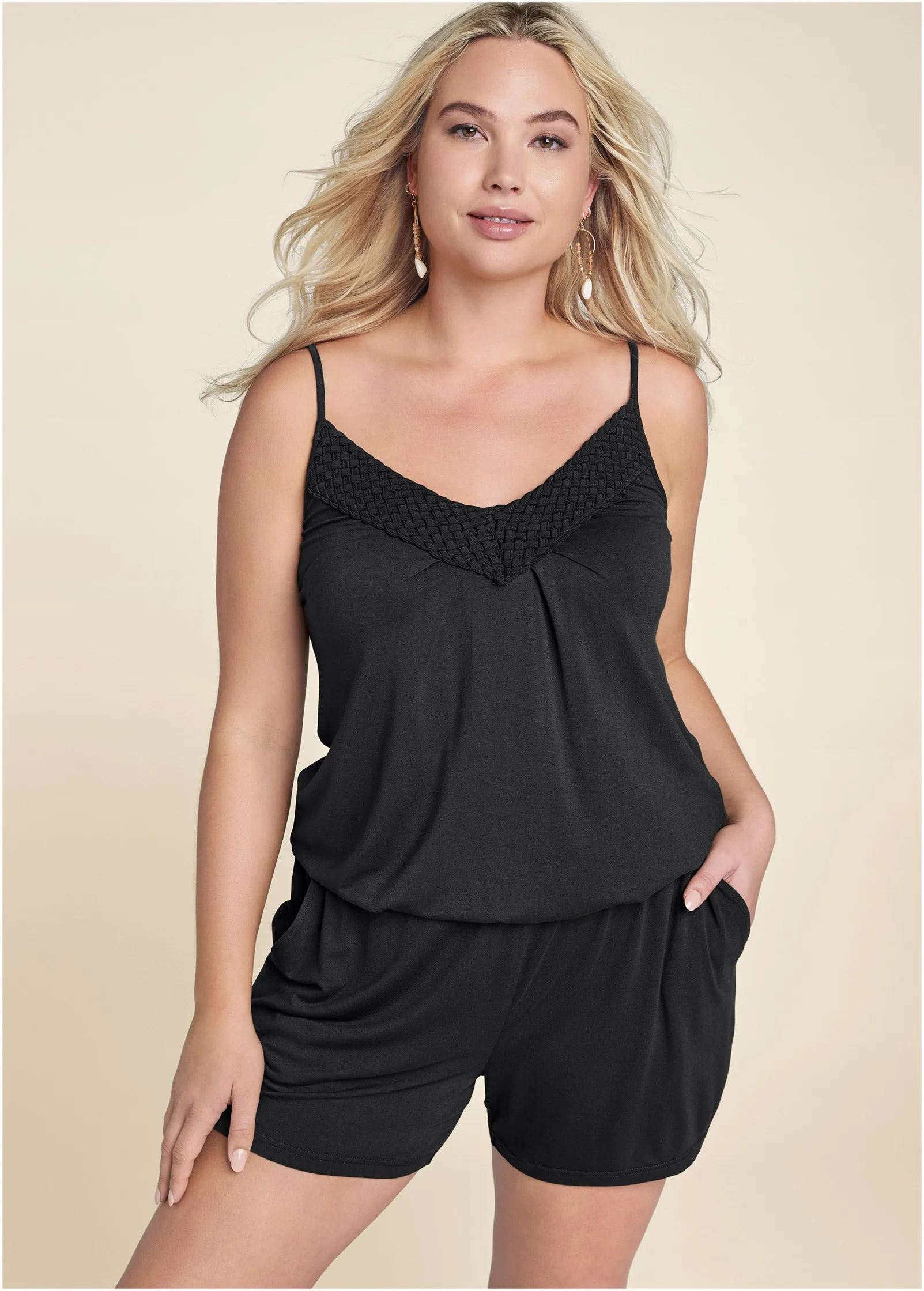 Casual Romper - Black