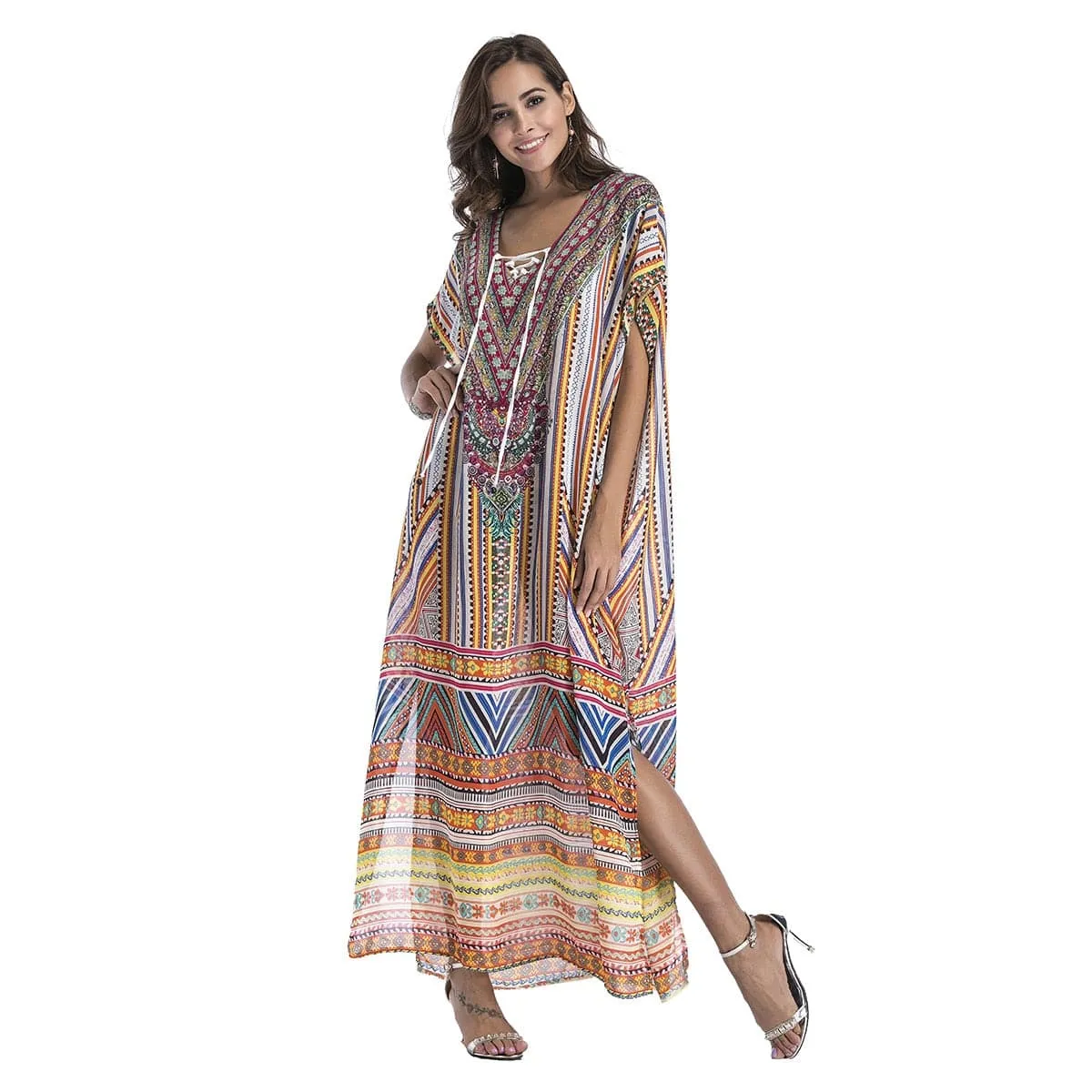 Chiffon Bohemian Beach Maxi Dress