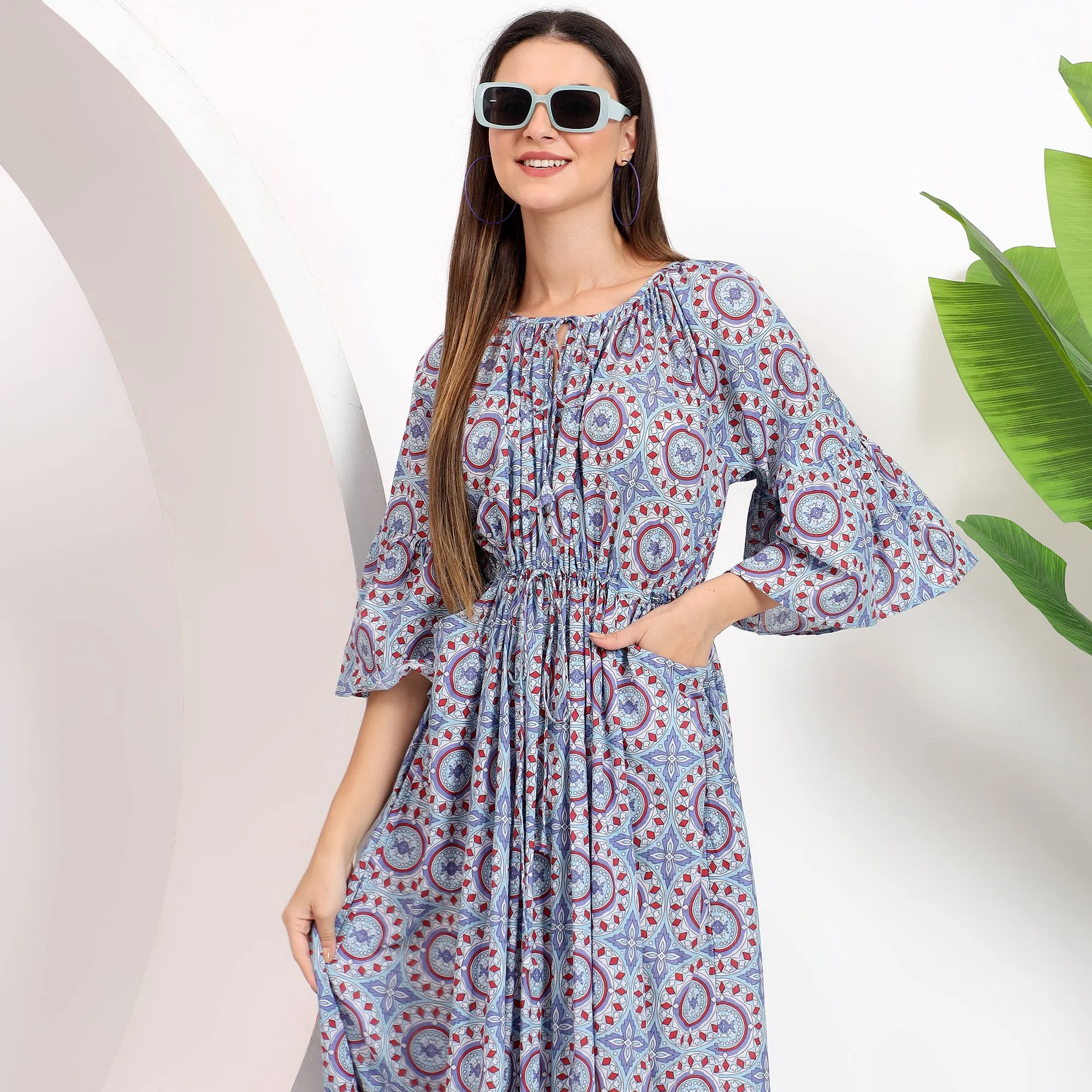 Claudia tiered handblock cotton maxi dresses - visit us!