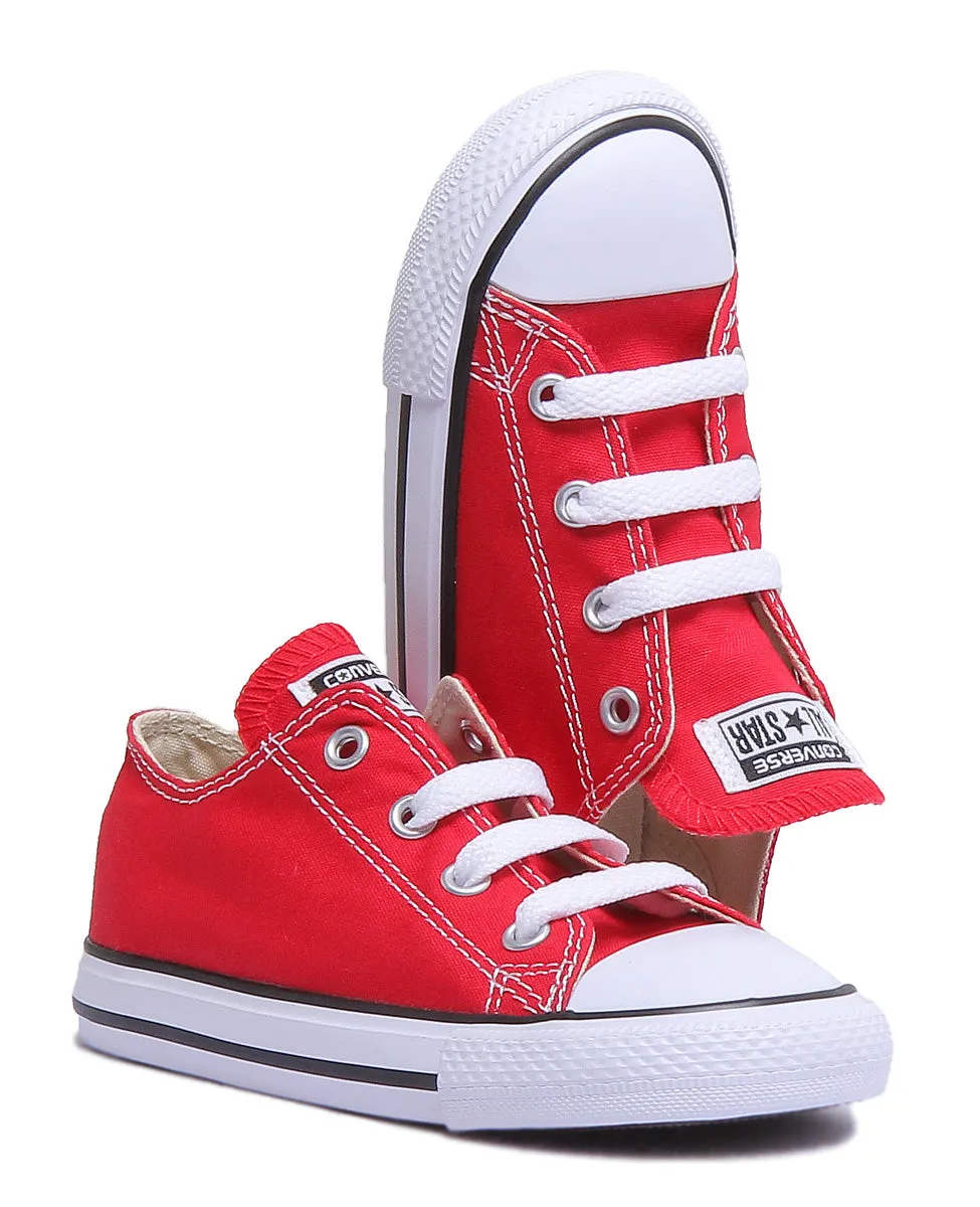 Converse All Star Low Core Trainer In Red For Infants