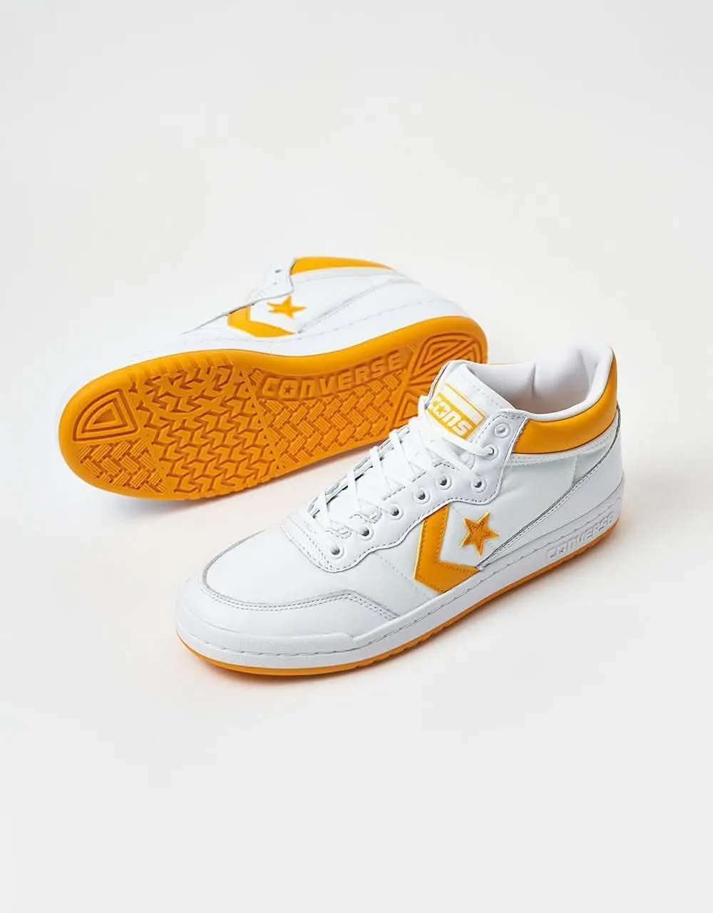 Converse Fastbreak Pro Skate Shoes - White/Light Yellow/White