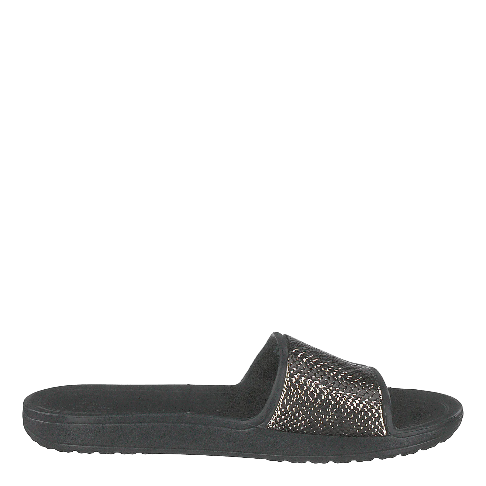 Crocs Sloane Metaltext Slide W Gunmetal/black