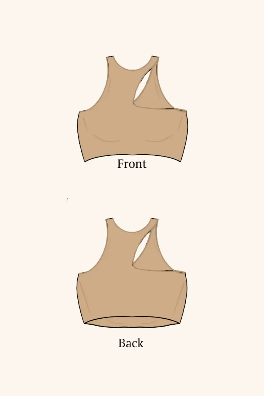 Cutout Sports Bra Sewing Pattern 'Layla'