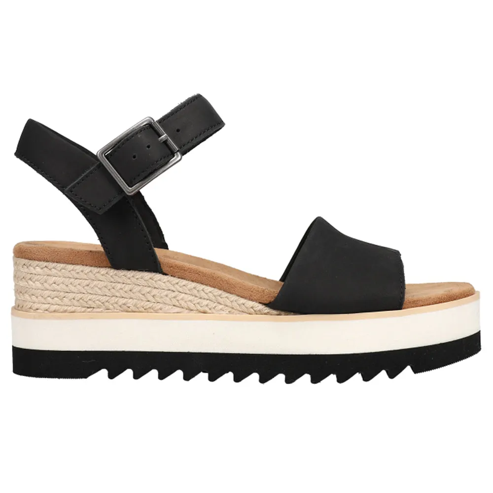 Diana Leather Platform Wedge Espadrille Sandals