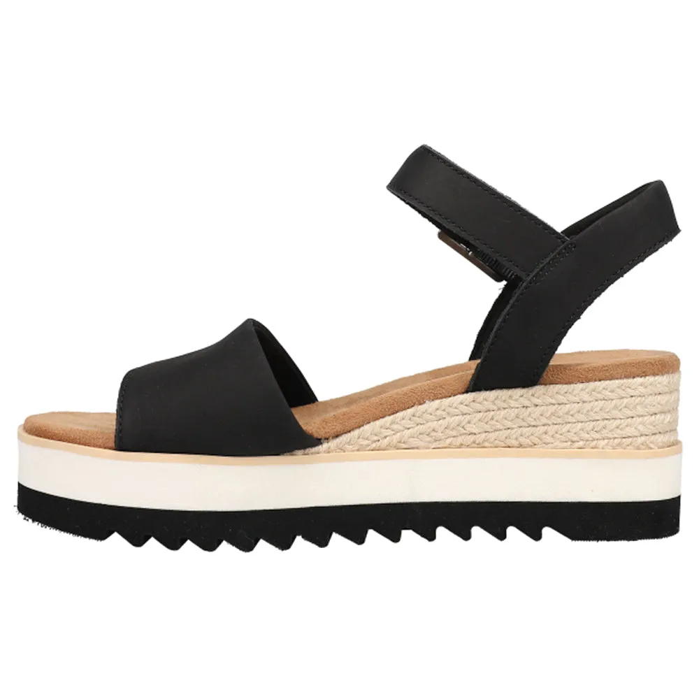 Diana Leather Platform Wedge Espadrille Sandals