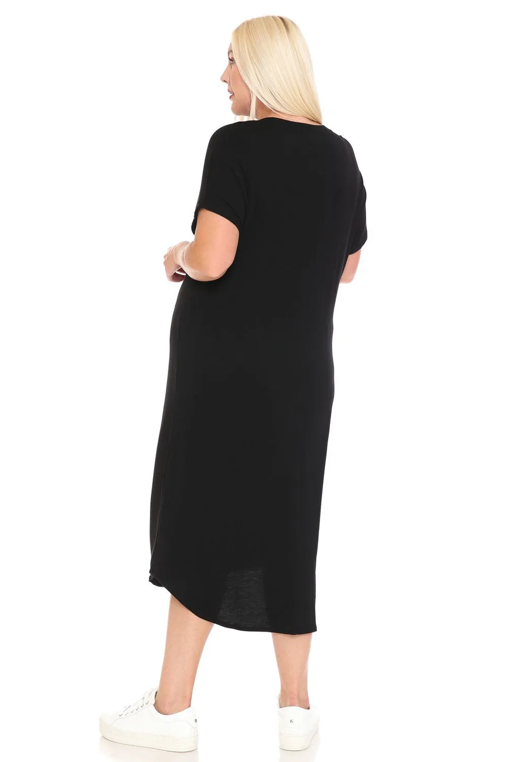 Dolman Sleeve Midi Dress Plus Size