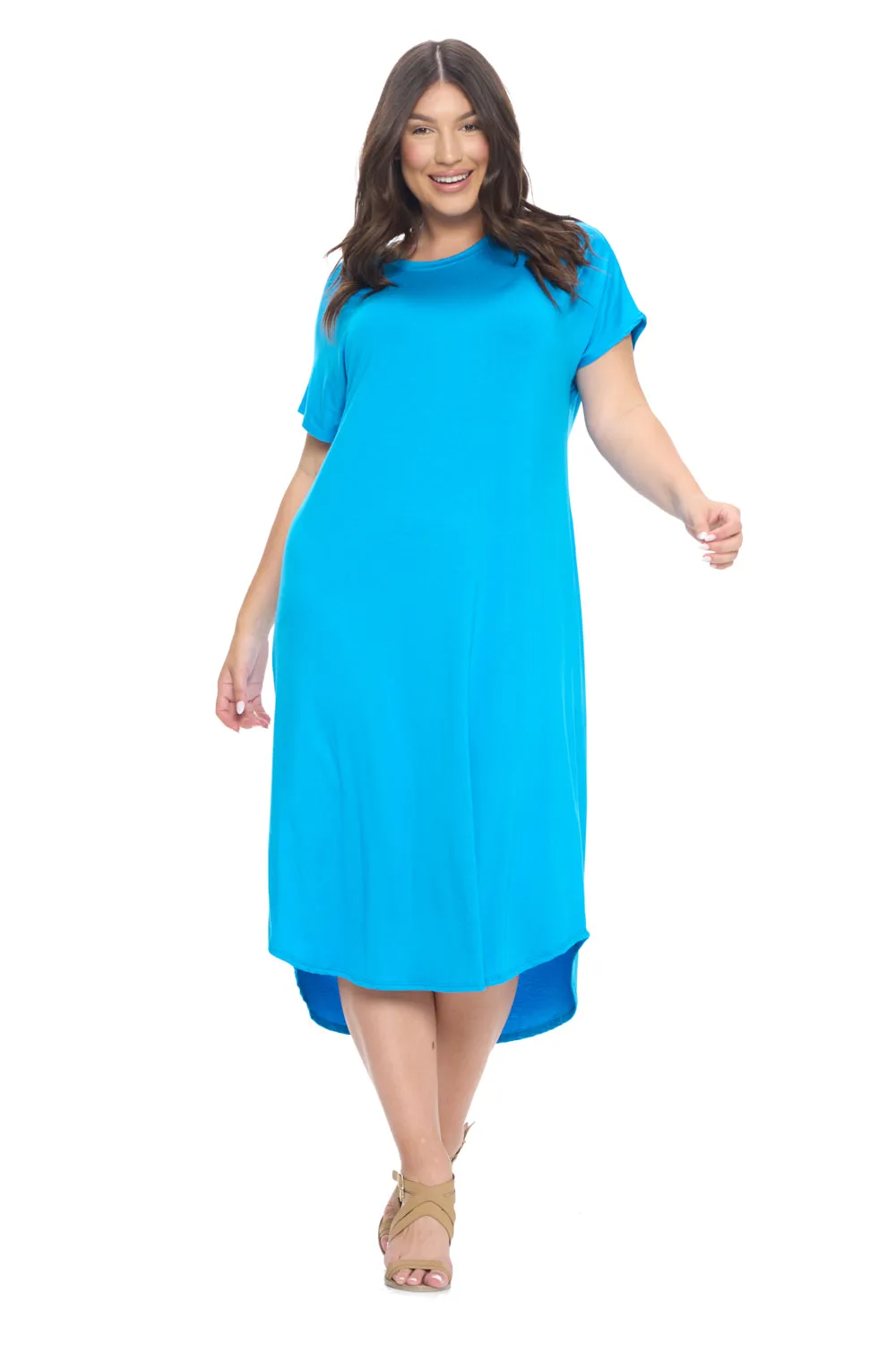 Dolman Sleeve Midi Dress Plus Size