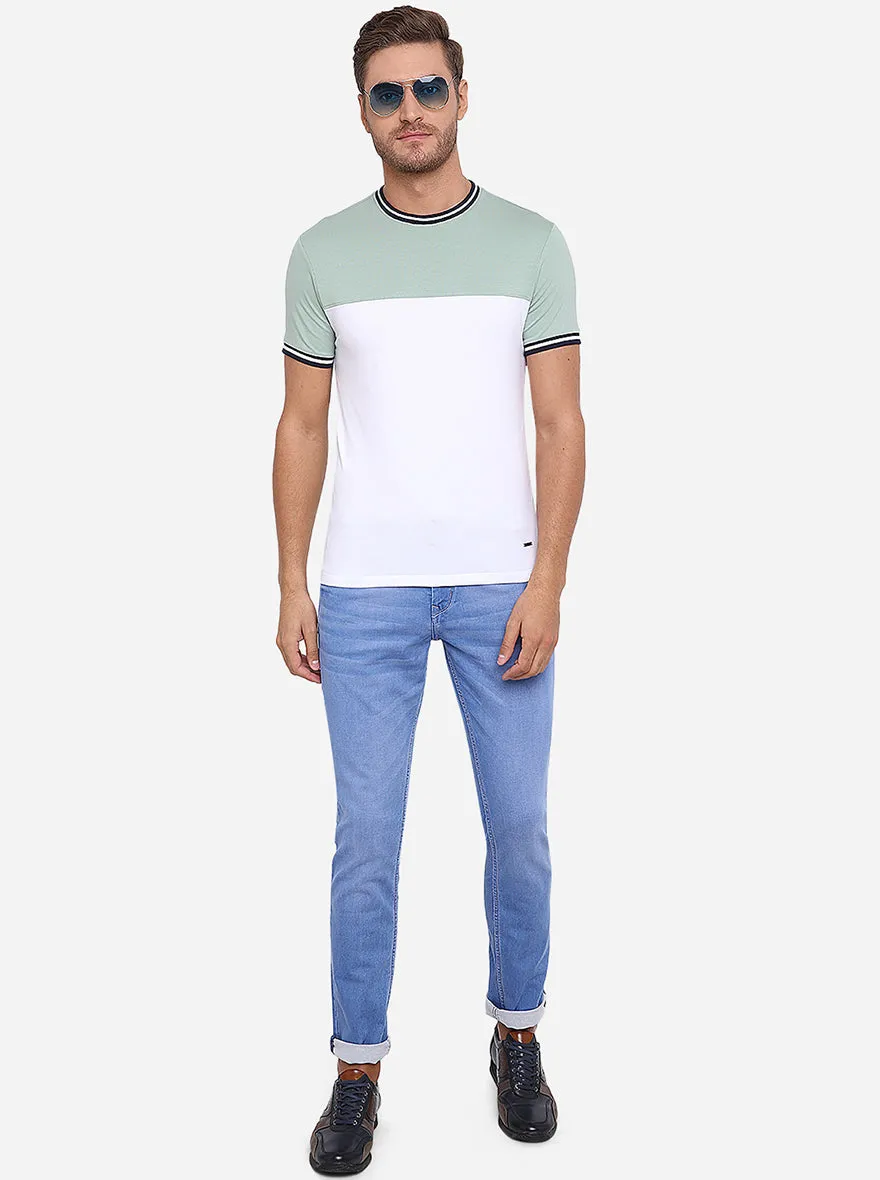 Dusk Blue Solid Slim Fit Jeans | JadeBlue