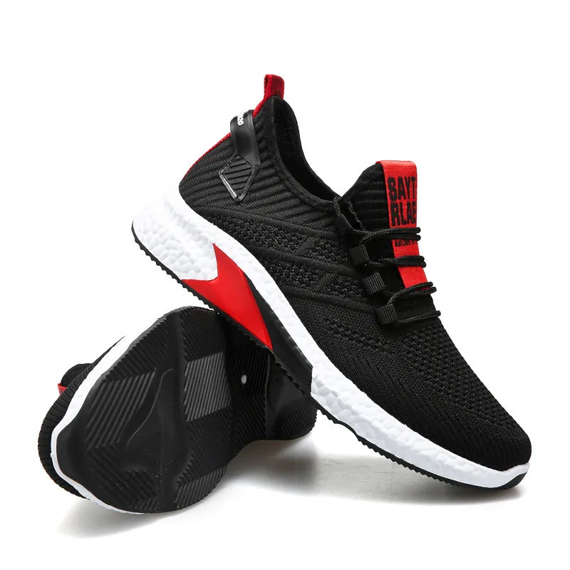 Fashionable And Simple Men's Flying Knit Sneakers Shoes