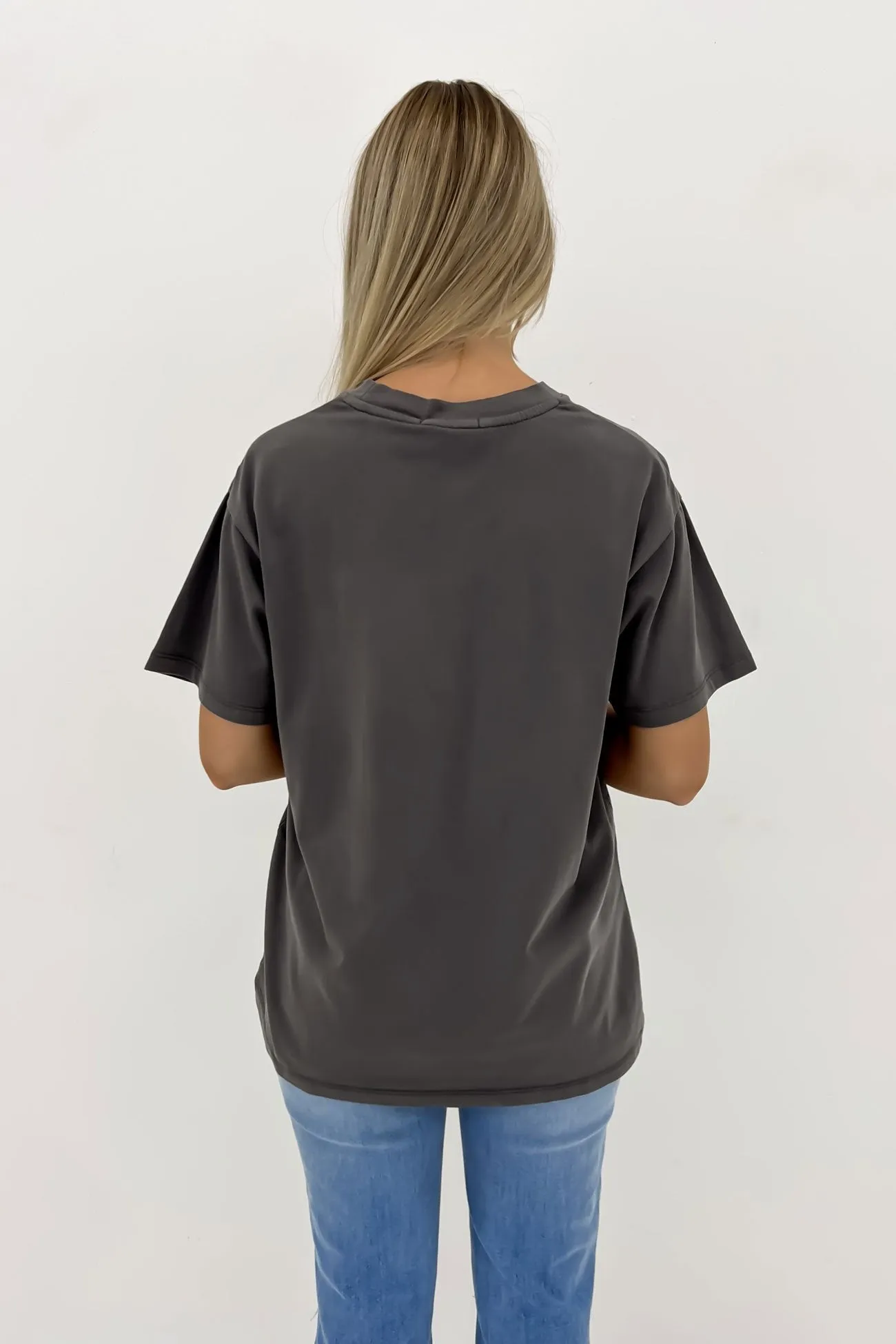 Fearless Oversized Tee Charcoal