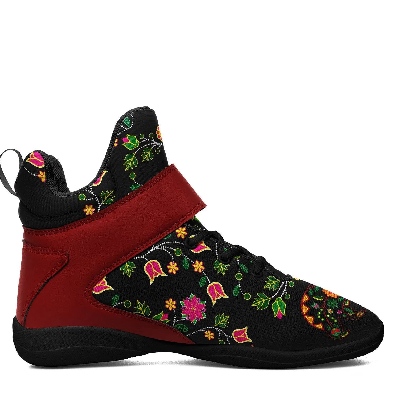 Floral Bear Ipottaa Basketball / Sport High Top Shoes - Black Sole