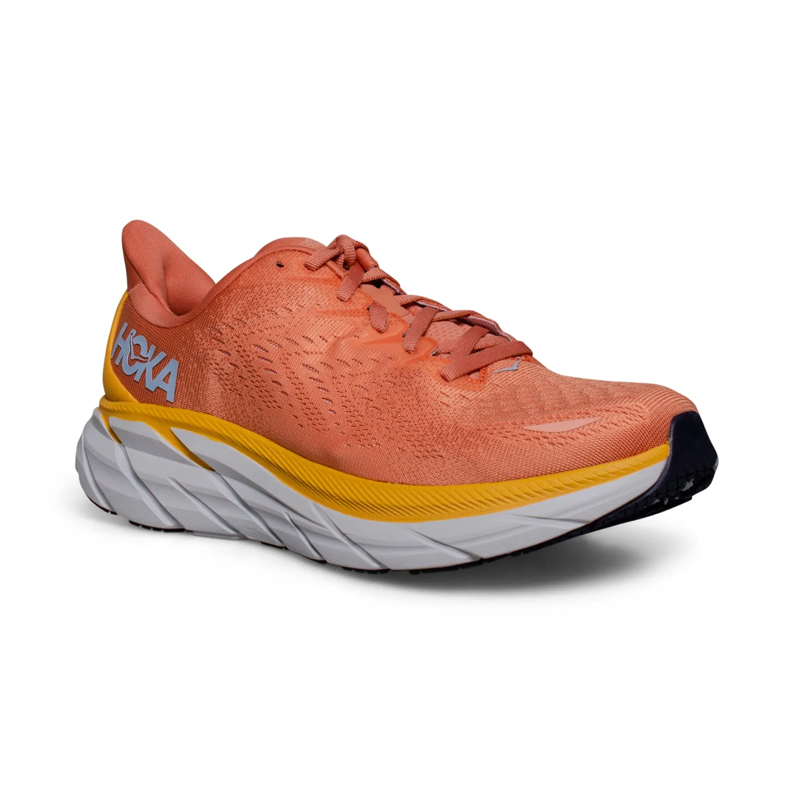 Hoka One One Clifton 8 Sun Baked / Shell Coral Running Shoes - Women's