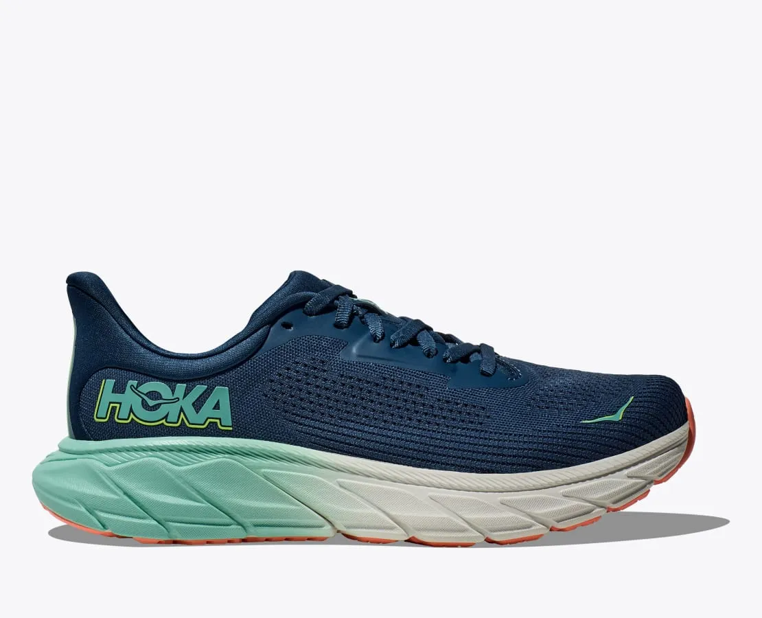 Hoka Women's Arahi 7 in Midnight/Seafoam, Vanilla/Cream, Black/White & StellarBlue/Cosmos Available in Wide Widths