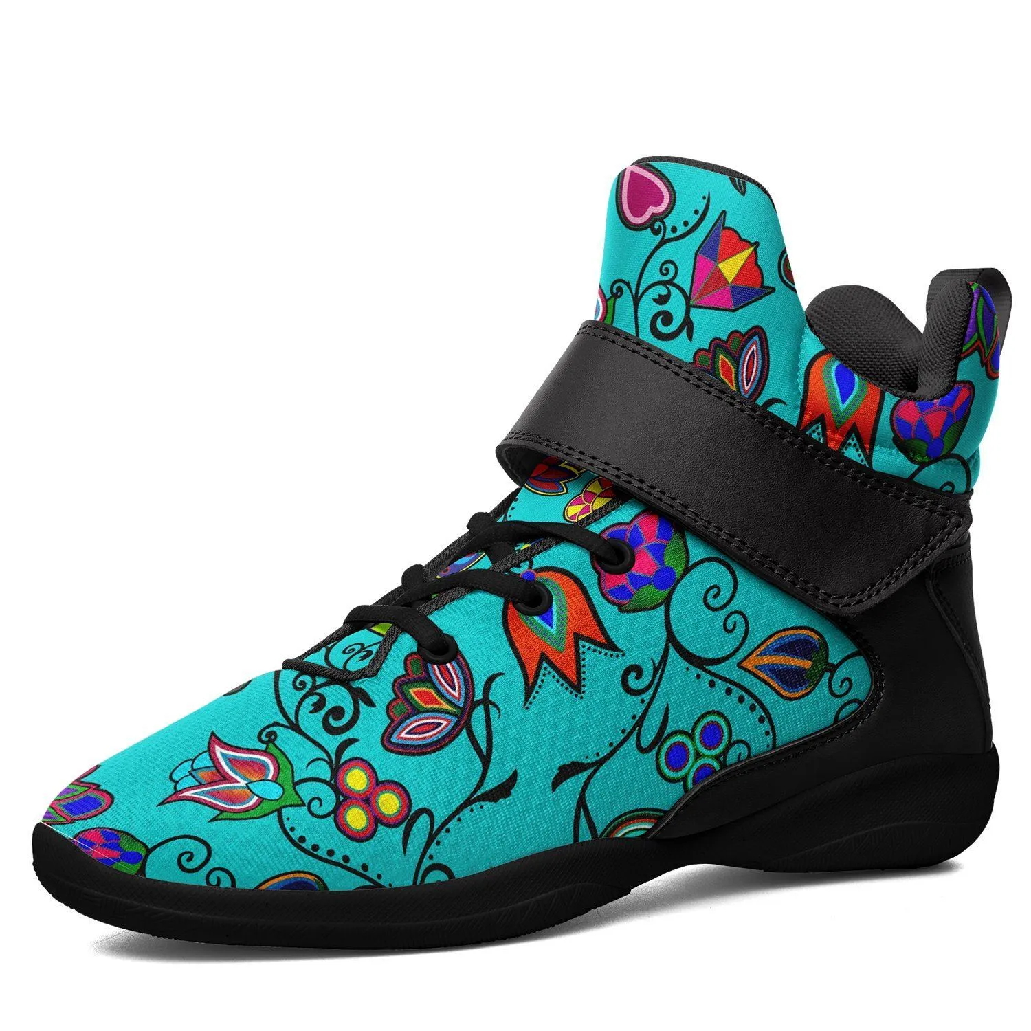 Indigenous Paisley Sky Kid's Ipottaa Basketball / Sport High Top Shoes