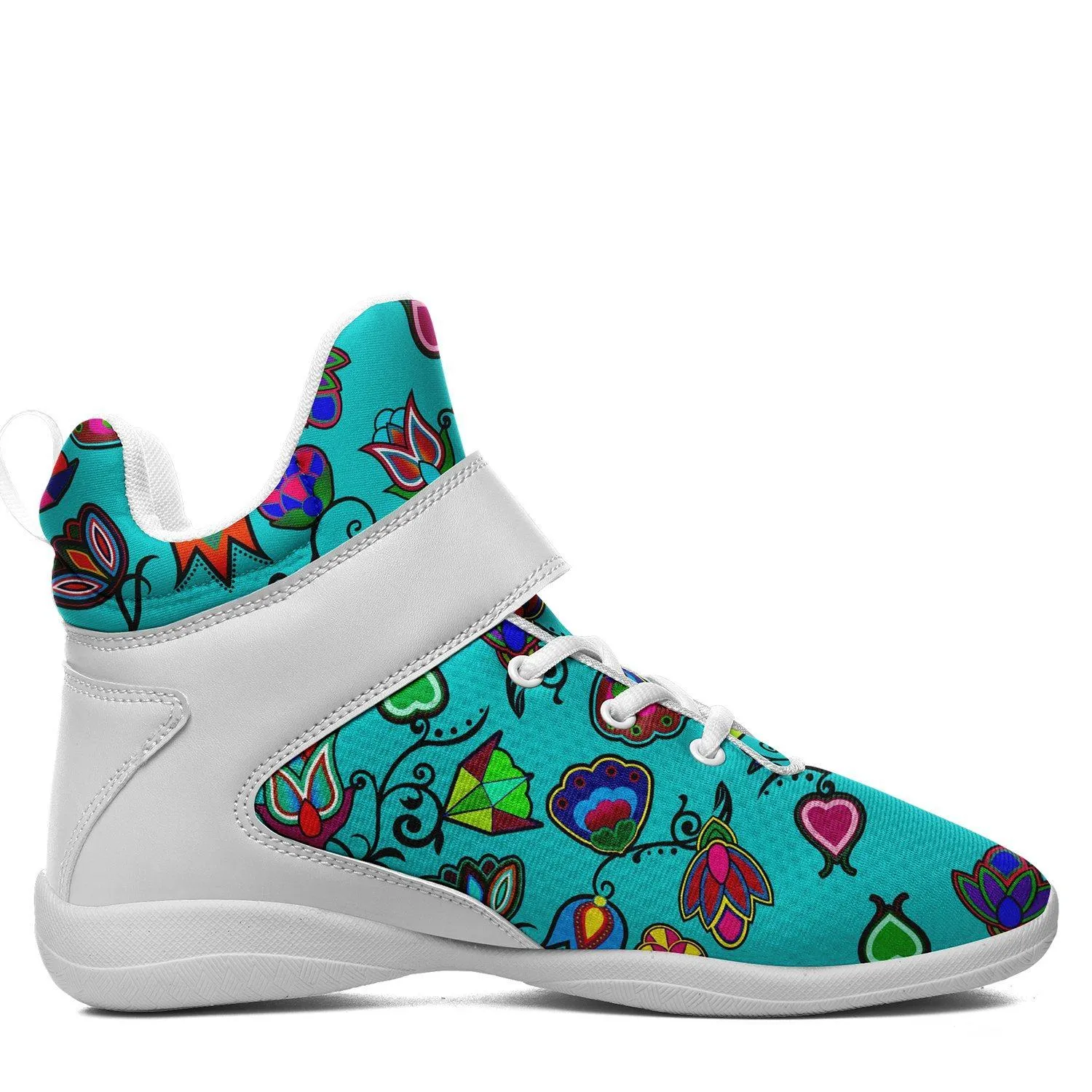 Indigenous Paisley Sky Kid's Ipottaa Basketball / Sport High Top Shoes