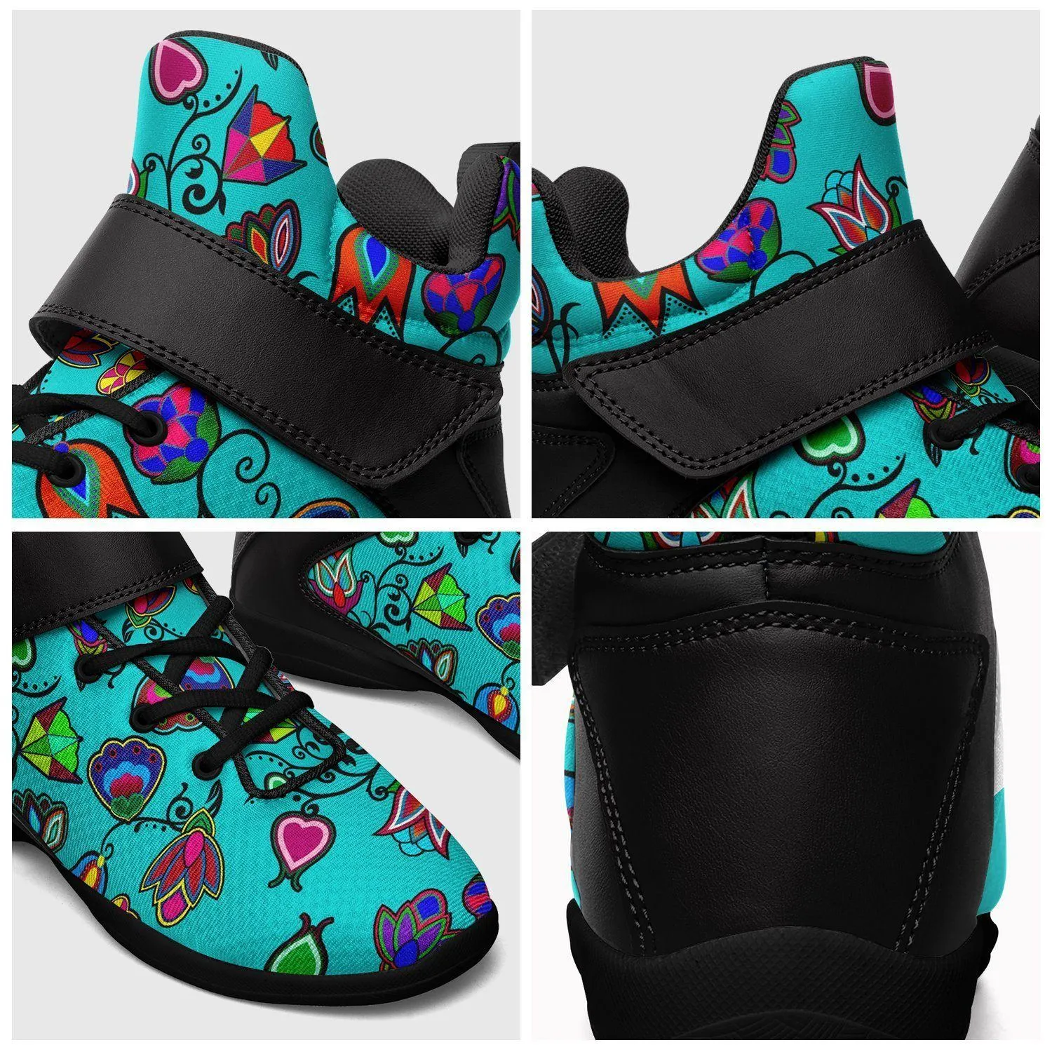 Indigenous Paisley Sky Kid's Ipottaa Basketball / Sport High Top Shoes