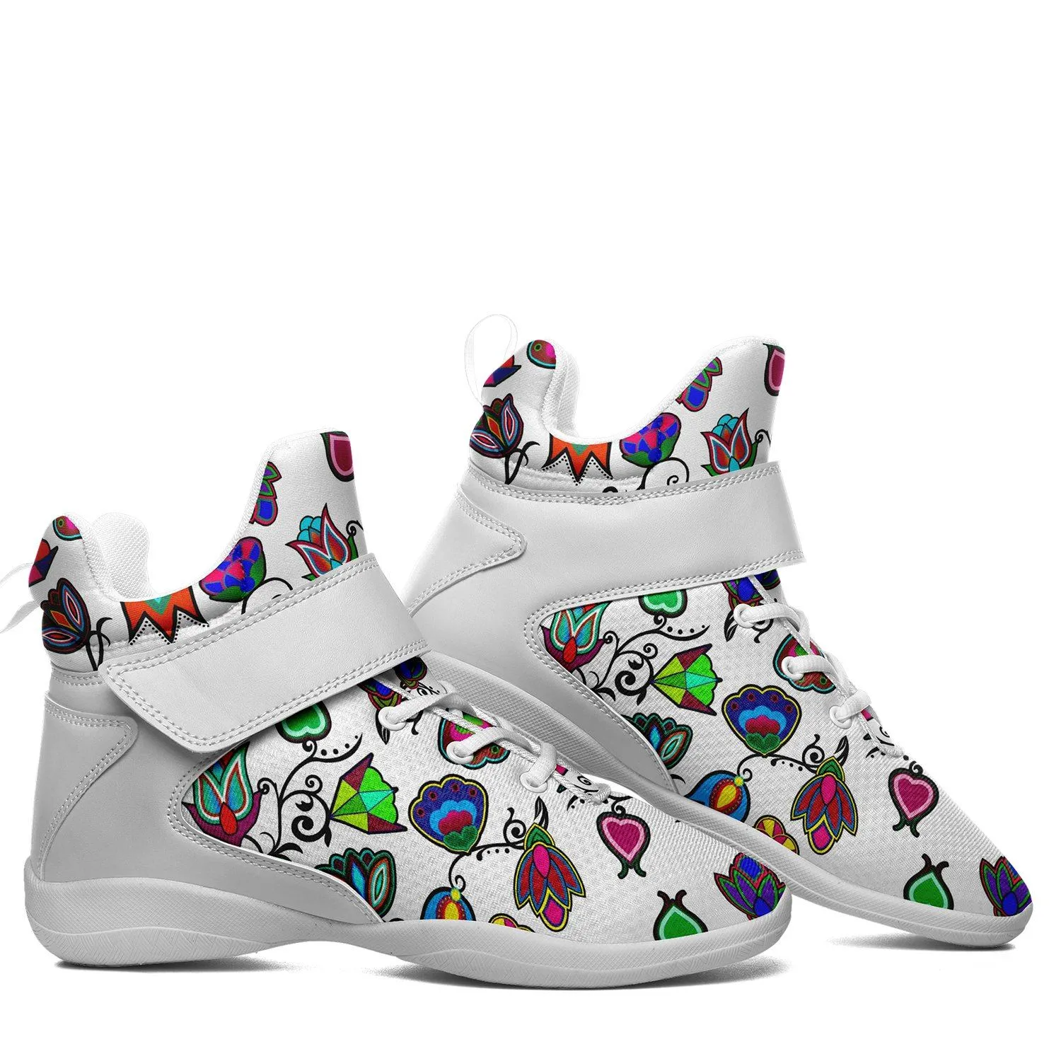 Indigenous Paisley White Ipottaa Basketball / Sport High Top Shoes