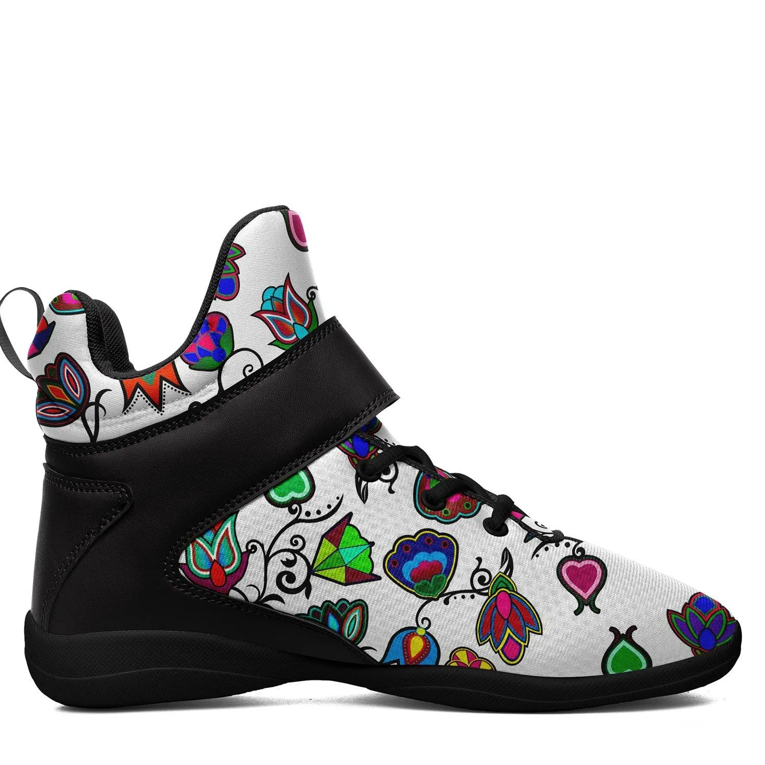 Indigenous Paisley White Ipottaa Basketball / Sport High Top Shoes