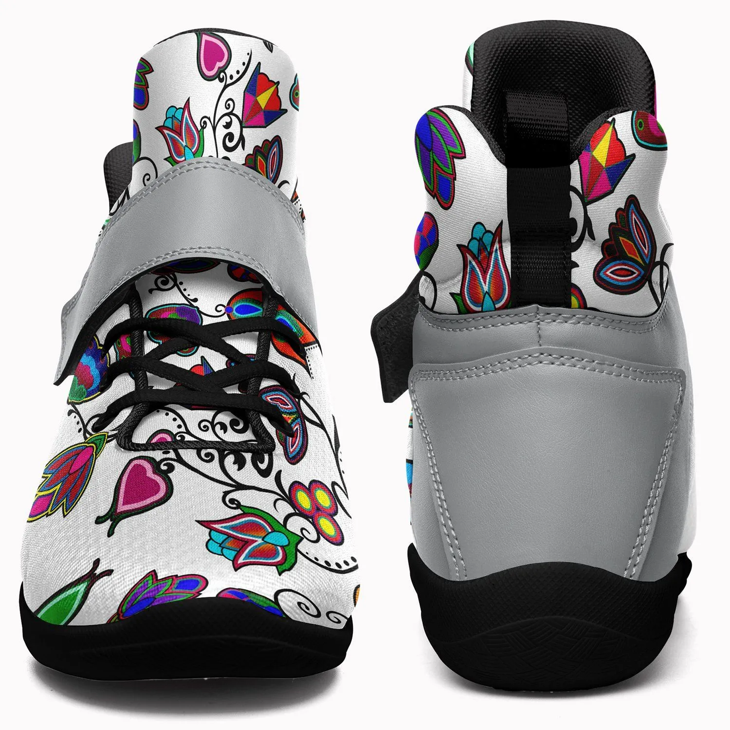 Indigenous Paisley White Ipottaa Basketball / Sport High Top Shoes