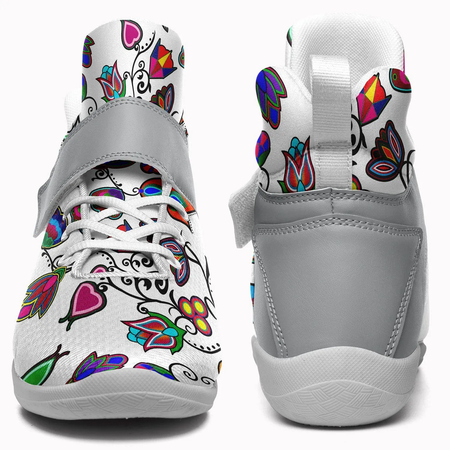 Indigenous Paisley White Ipottaa Basketball / Sport High Top Shoes