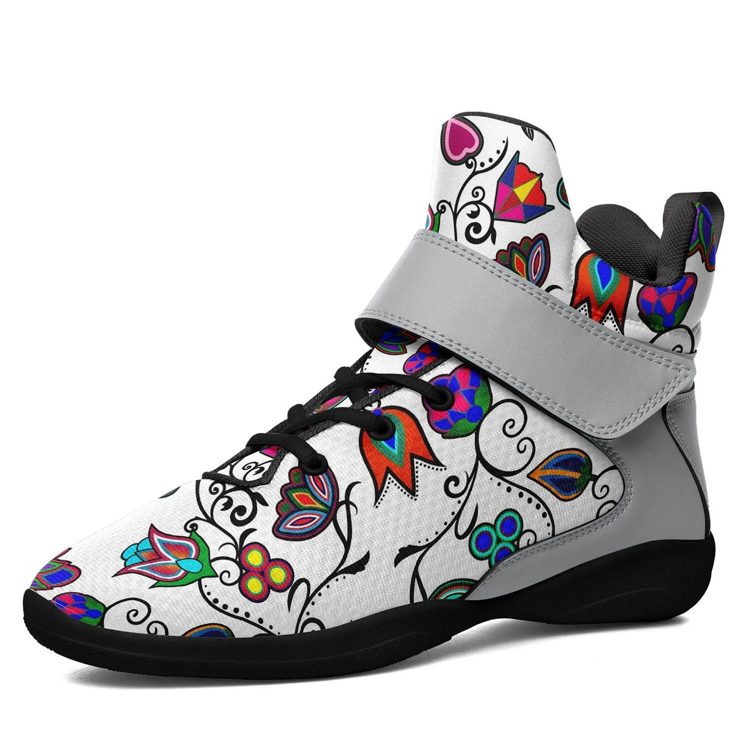 Indigenous Paisley White Ipottaa Basketball / Sport High Top Shoes