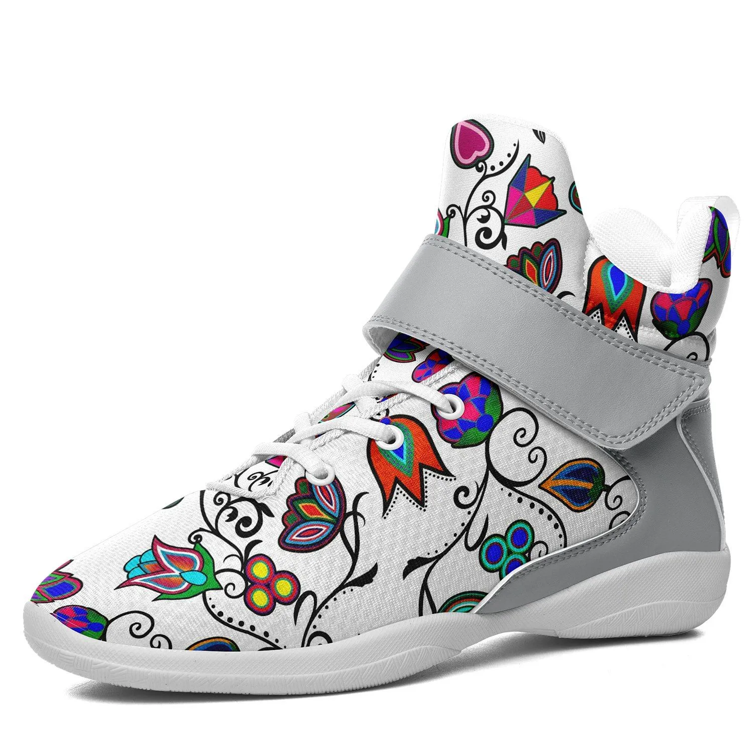 Indigenous Paisley White Ipottaa Basketball / Sport High Top Shoes