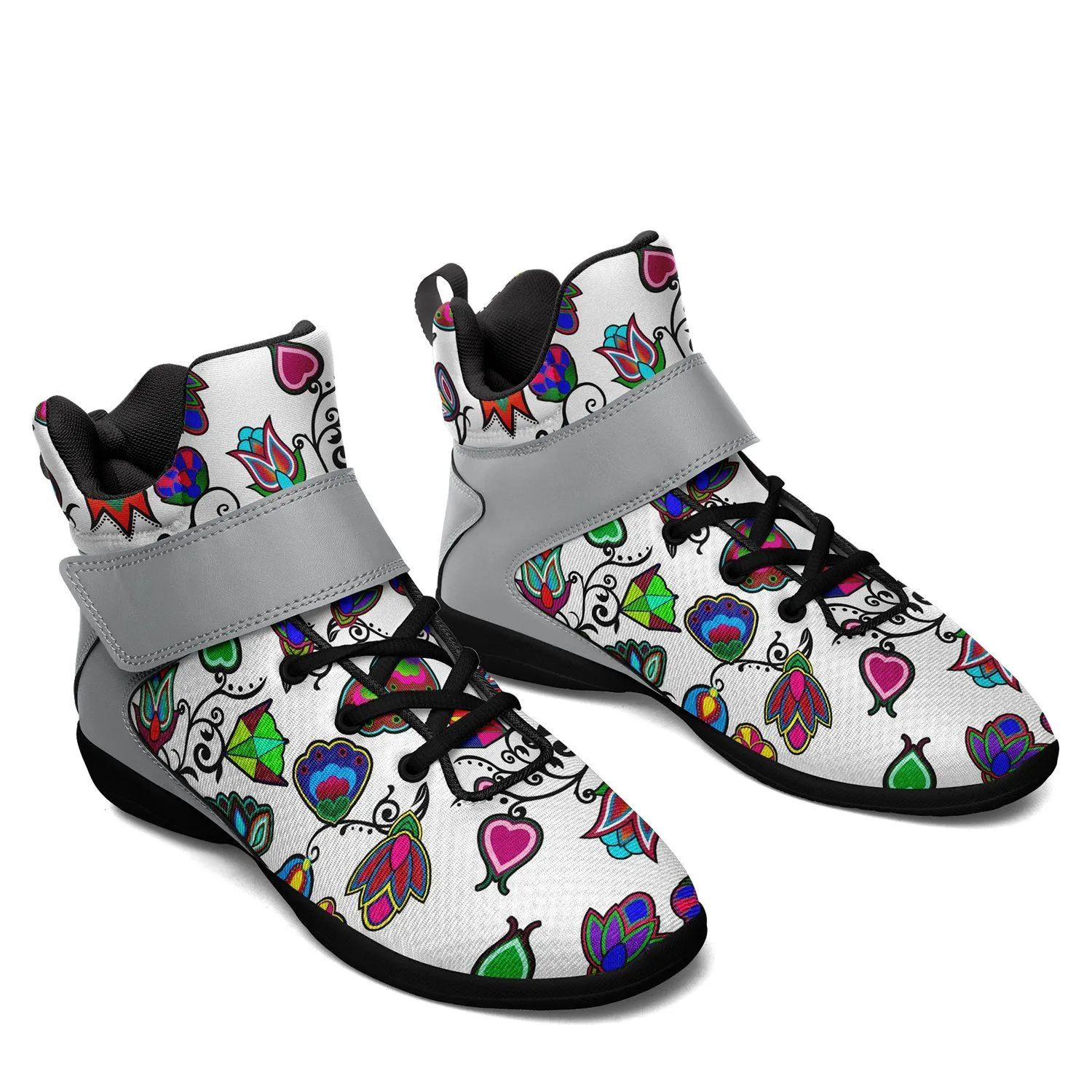 Indigenous Paisley White Ipottaa Basketball / Sport High Top Shoes