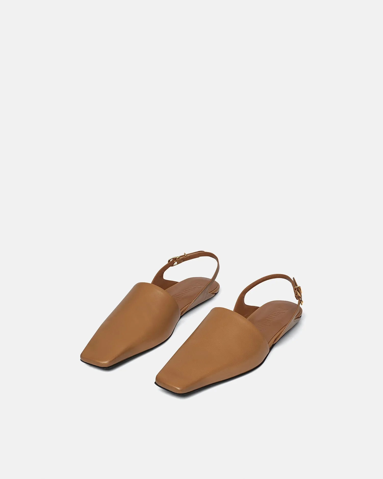 Maimu - Leather Point-Toe Flats - Nut Brown