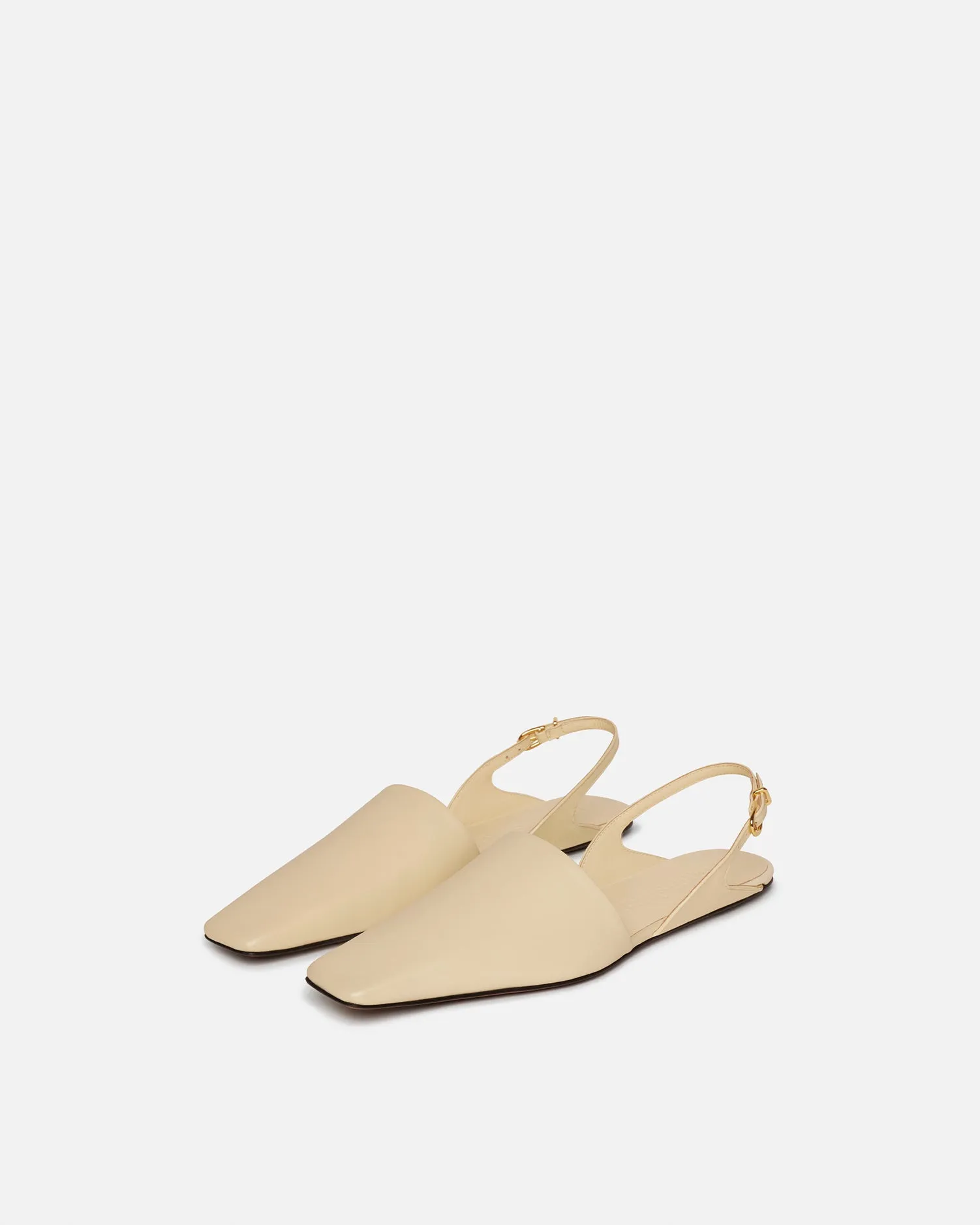 Maimu - Leather Point-Toe Flats - Off White