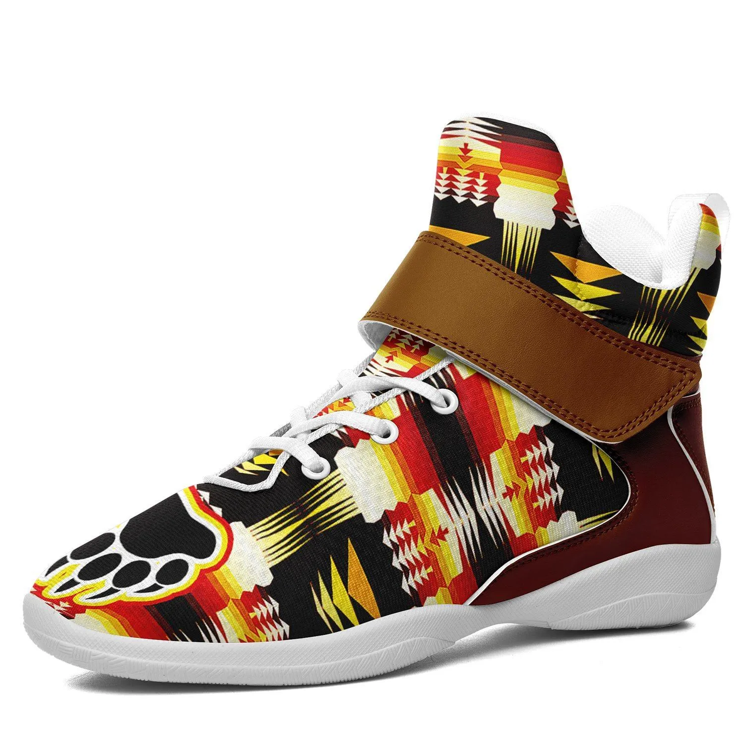 Medicine Wheel Sage Bearpaw Ipottaa Basketball / Sport High Top Shoes - White Sole