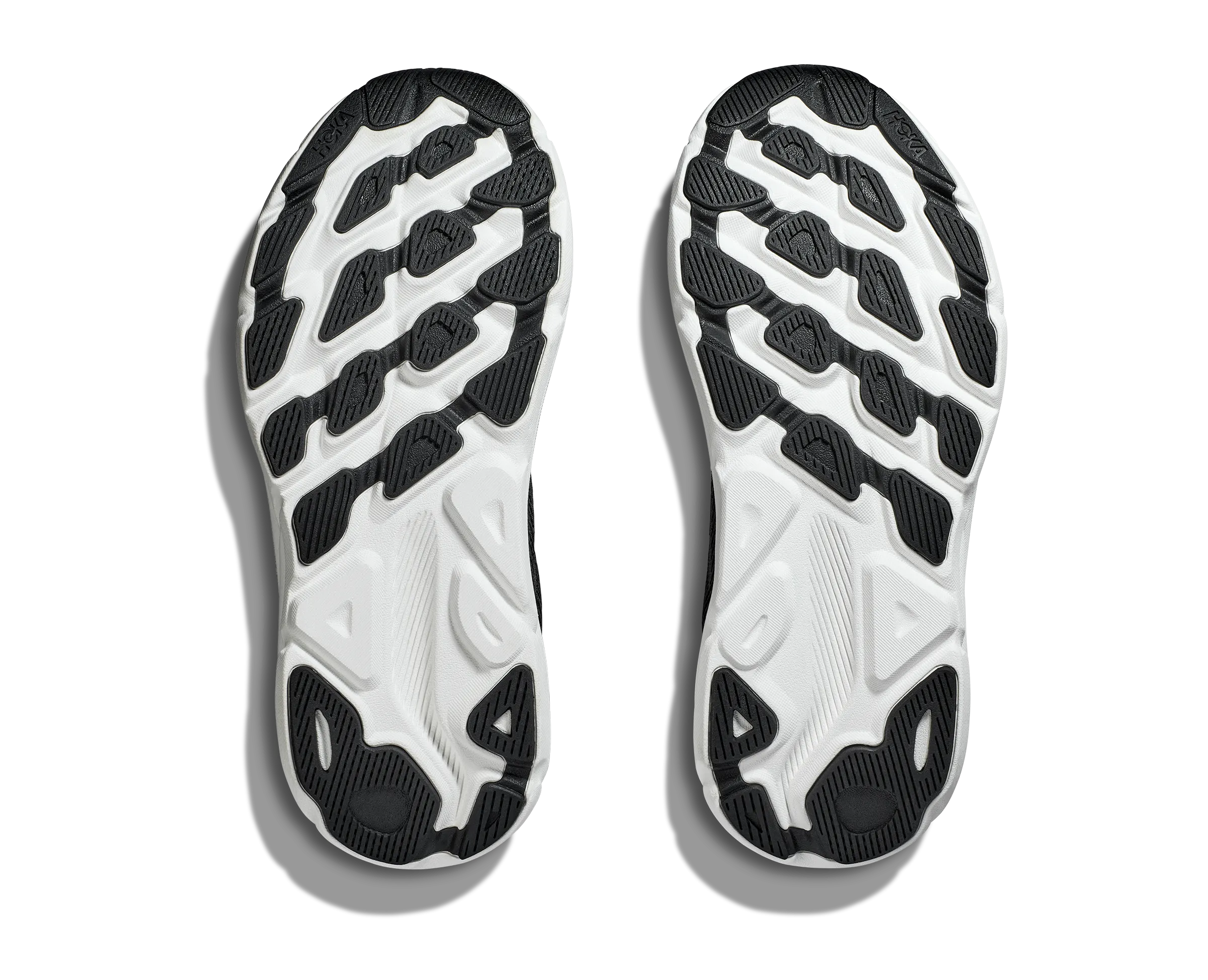 Men's Hoka Clifton 9 Color: Black/White (WIDE WIDTH)