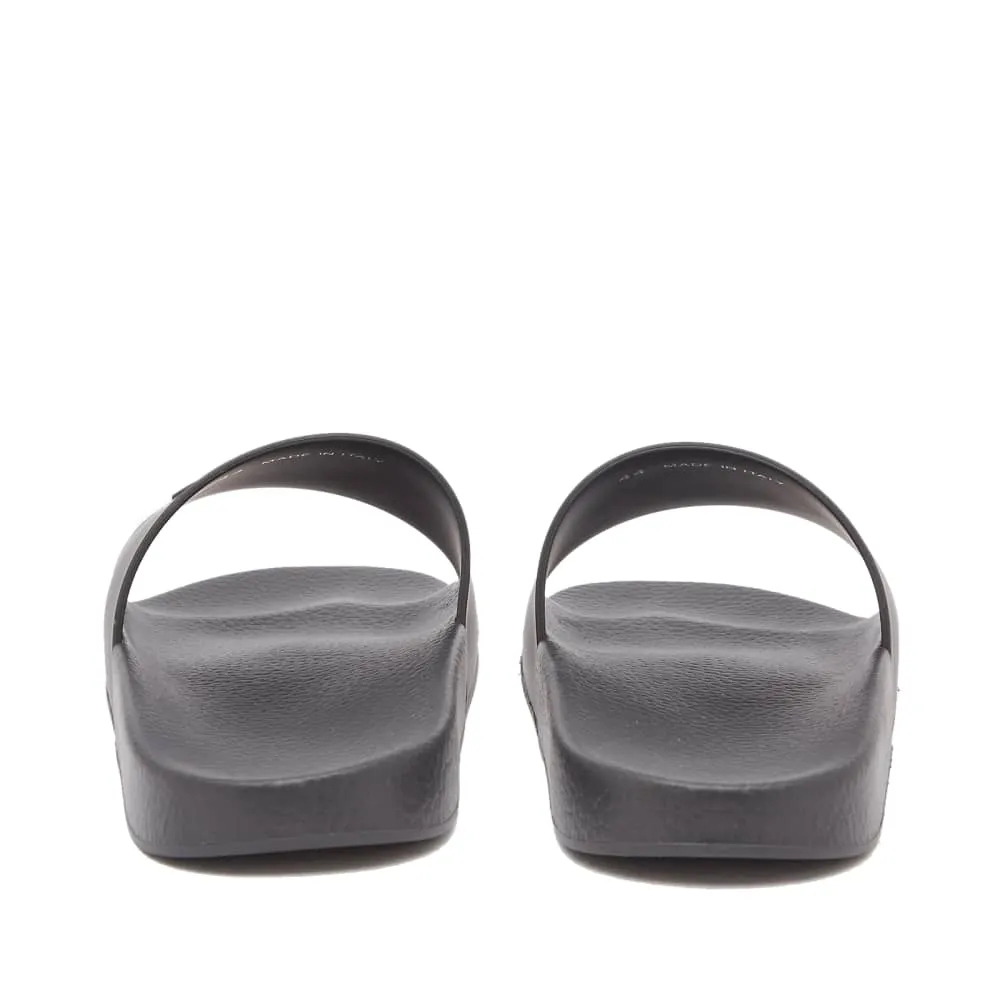 Moncler Basile pool slides, black