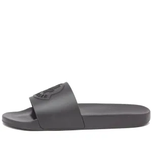 Moncler Basile pool slides, black