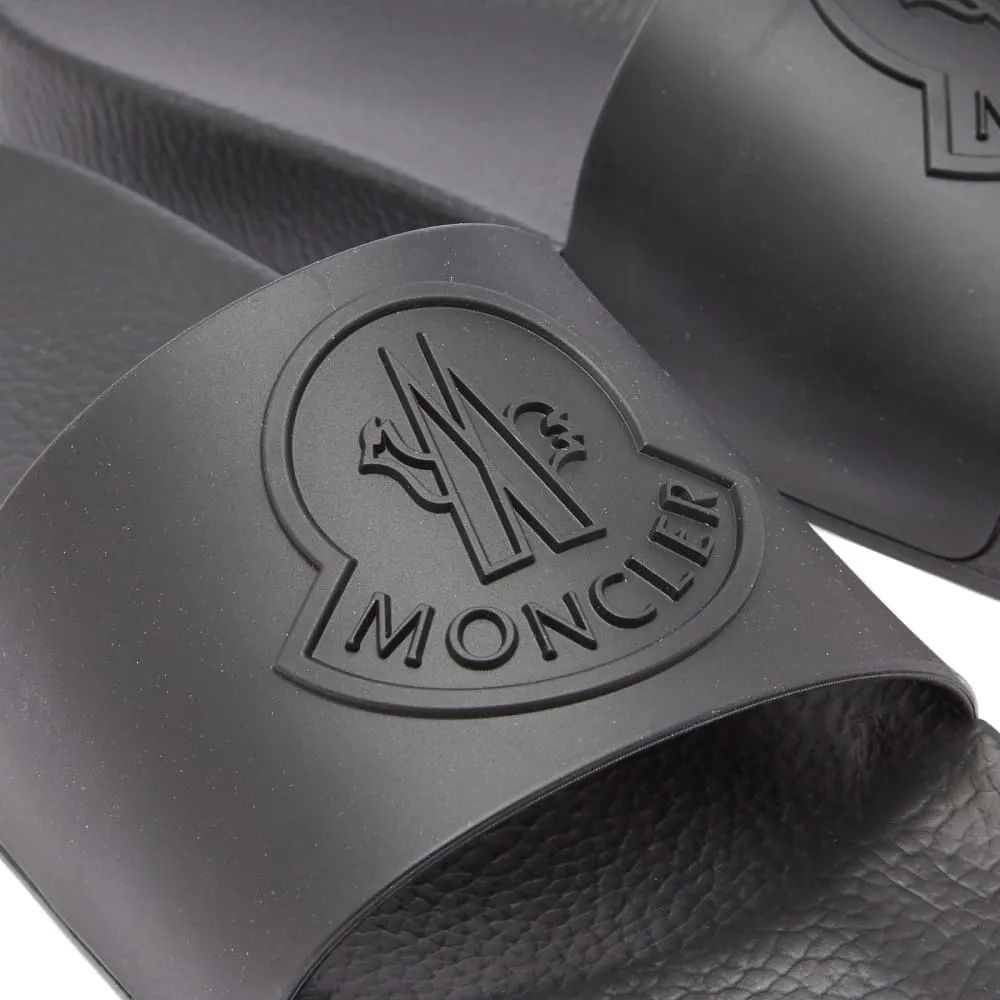 Moncler Basile pool slides, black