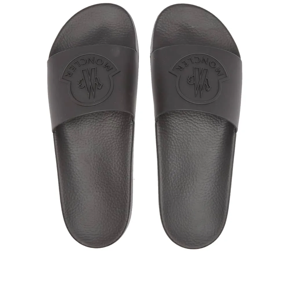 Moncler Basile pool slides, black