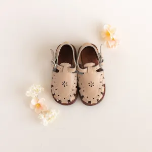 Nude Blush Flora {Children's Leather Sandals}