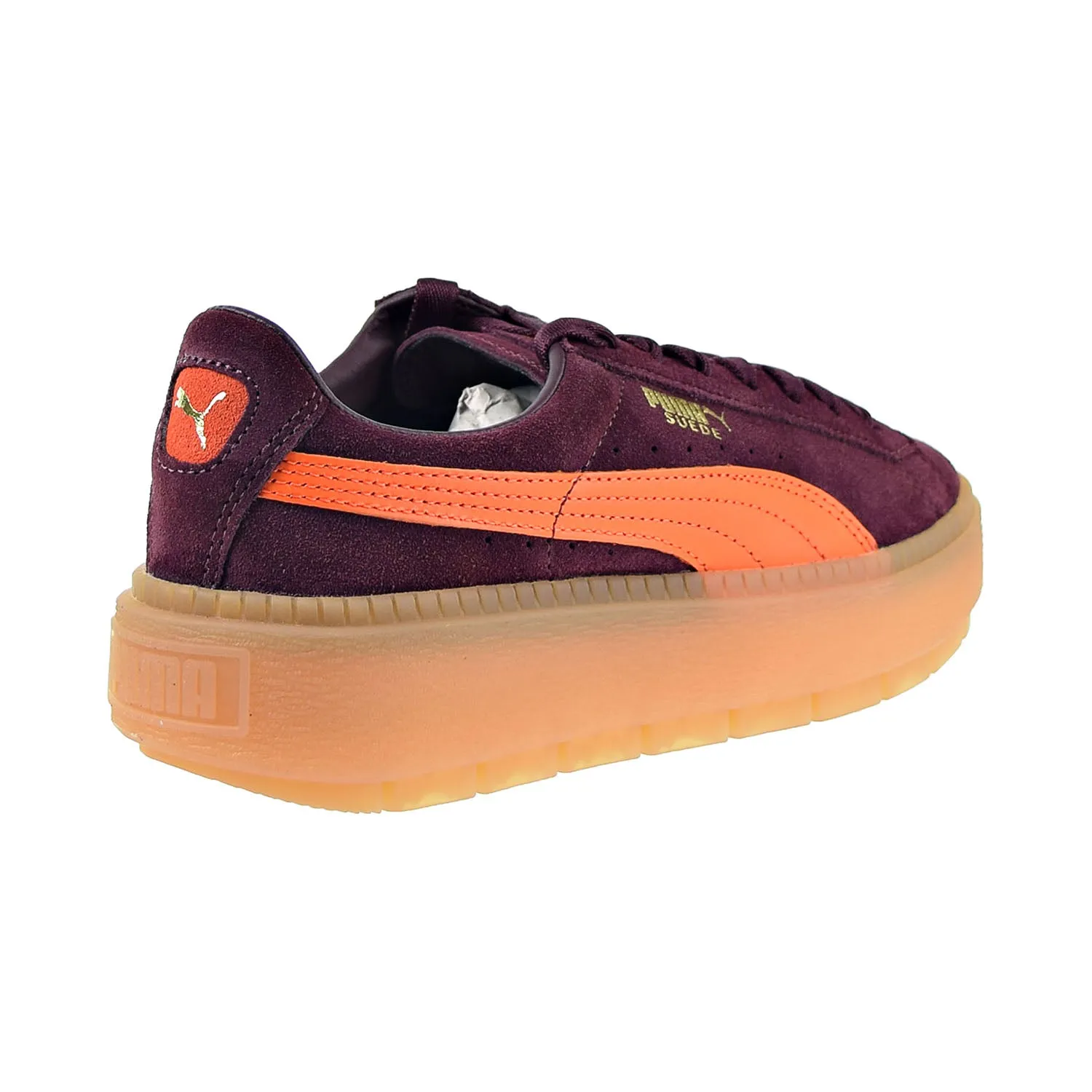 Puma Platform Trace Block Women's Shoes Wonetasting-Flame