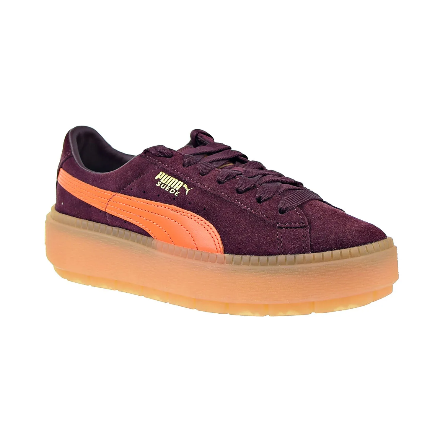 Puma Platform Trace Block Women's Shoes Wonetasting-Flame